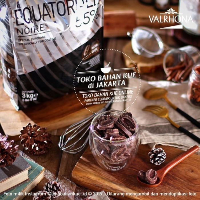 

BisaInstan- Valrhona Equatoriale 55% Dark Couverture Chocolate 250gr Cokelat Coin