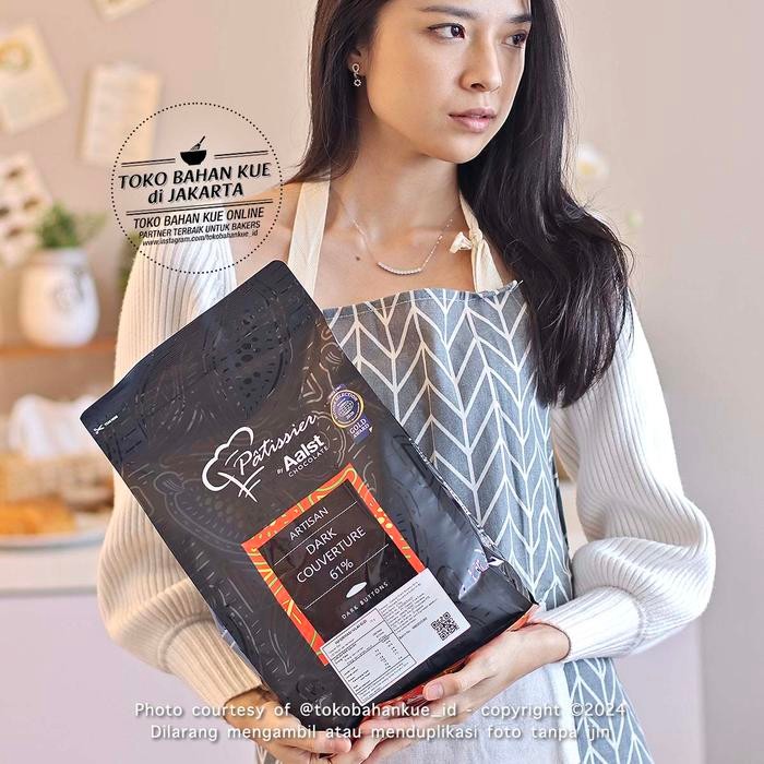 

BisaInstan- Patissier Chocolate DARK 61% 2,5kg SAK Cokelat Couverture Coklat Coin