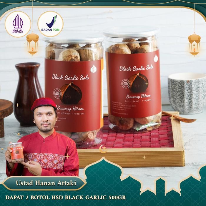 

BisaInstan- 2 BOTOL HSD Black Garlic 500 Gr / Bottle, Bawang Hitam V2 Spices Toples
