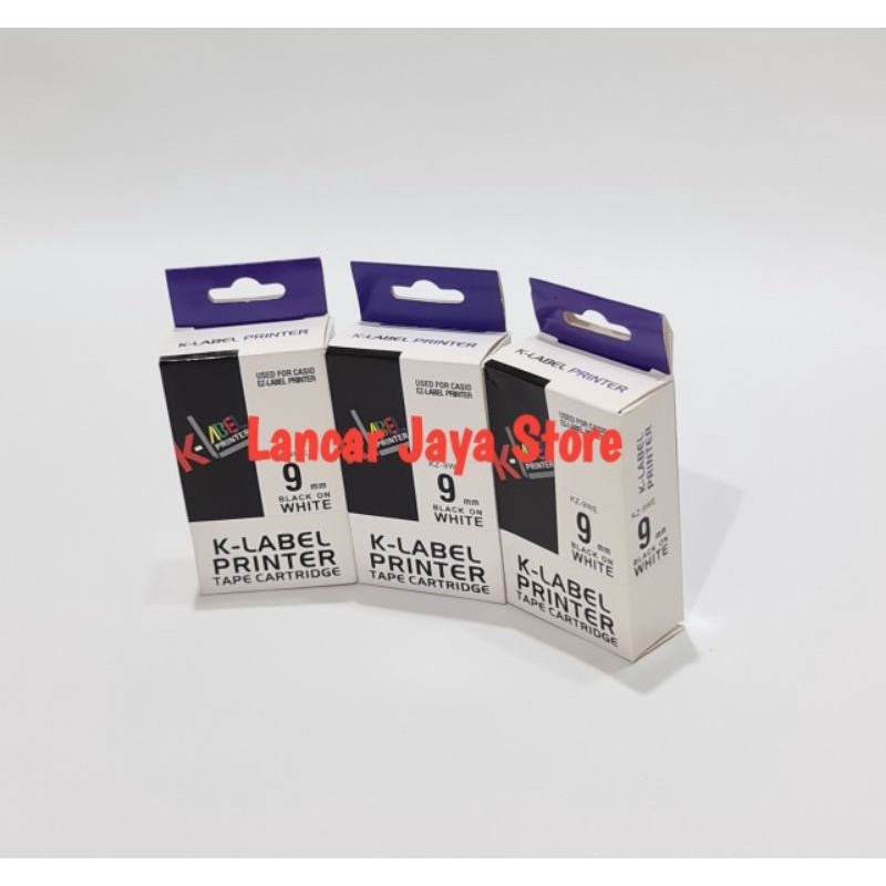 

Tape Cartridge B ink White -9WE / K-Label 9MM