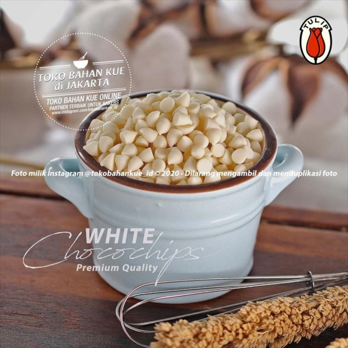 

BisaInstan- Tulip WHITE Compound Chips 2,5kg Choco Chips PUTIH Coklat Chip Vanilla