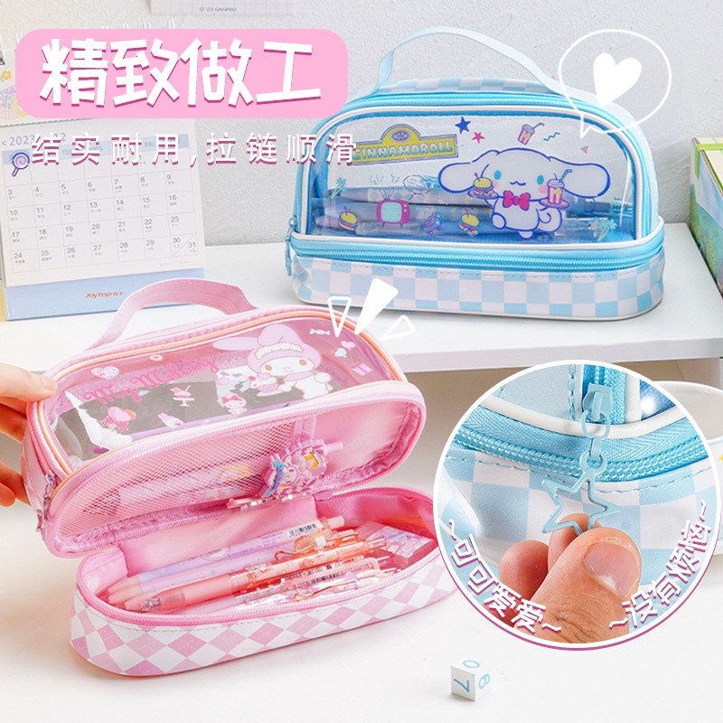 

POUCH KOSMETIK TRANSPARAN / K PENSIL TRANSPARAN TERBARU 2023 MOTIF CINNAMOROL MELODY KUROMI