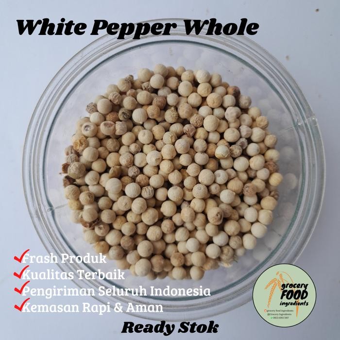 

BisaInstan- White Pepper Whole / Lada Putih Utuh / Biji Merica Putih - 500gr