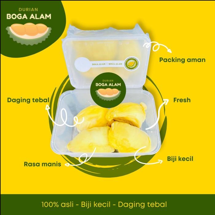 

BisaInstan- Durian Montong Duren Monthong Sulawesi Palu Kupas Frozen Asli Manis