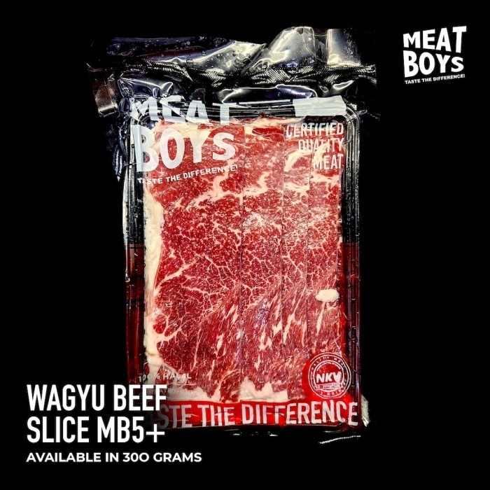 

Kirim,HariYgSama- WAGYU BEEF SLICE MB5 300 GRAM - yoshinoya shortplate yakiniku shabu