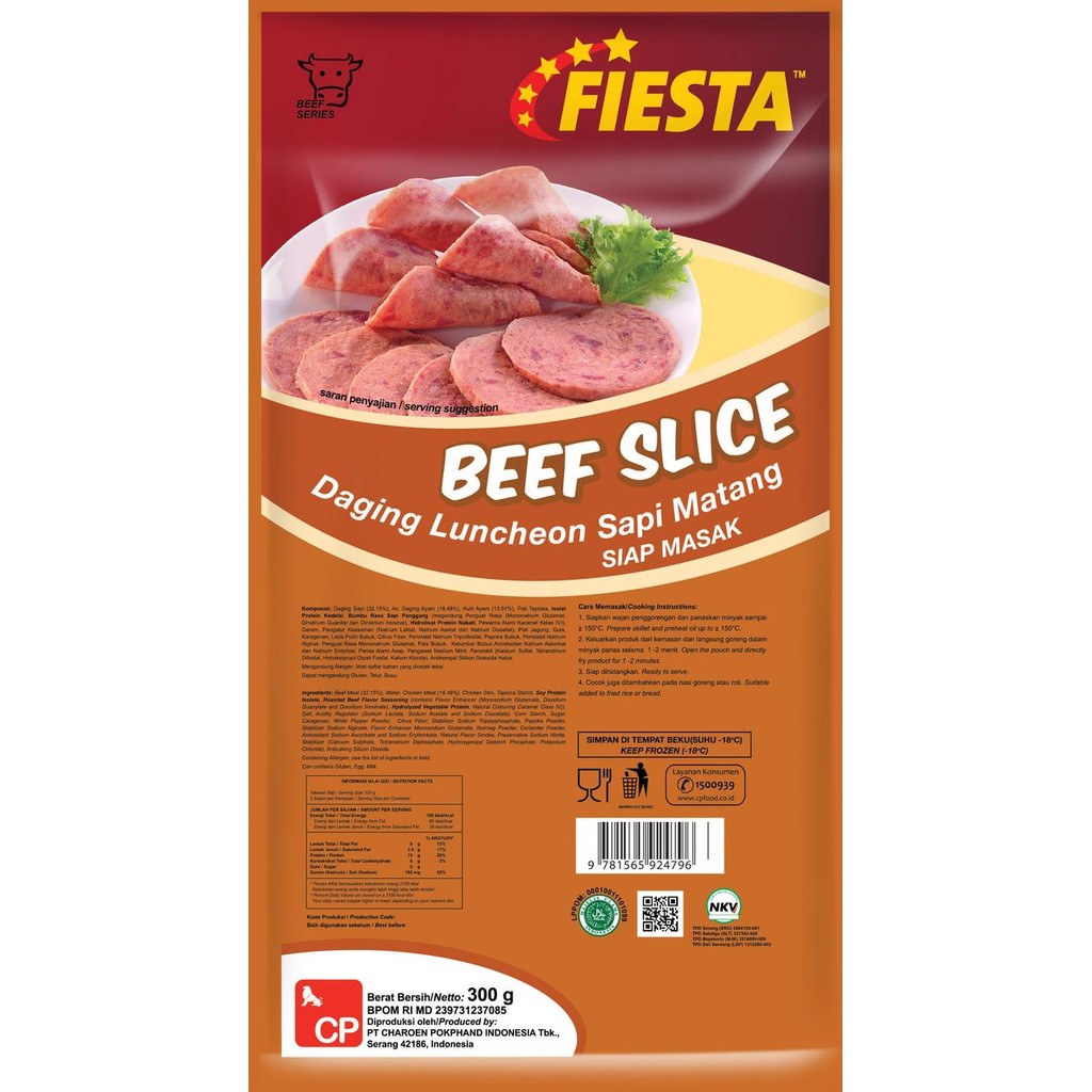 

Kirim,HariYgSama- LUNCHEON BEEF SLICE FIESTA 300GR DAGING SAPI IRIS MATANG HALAL