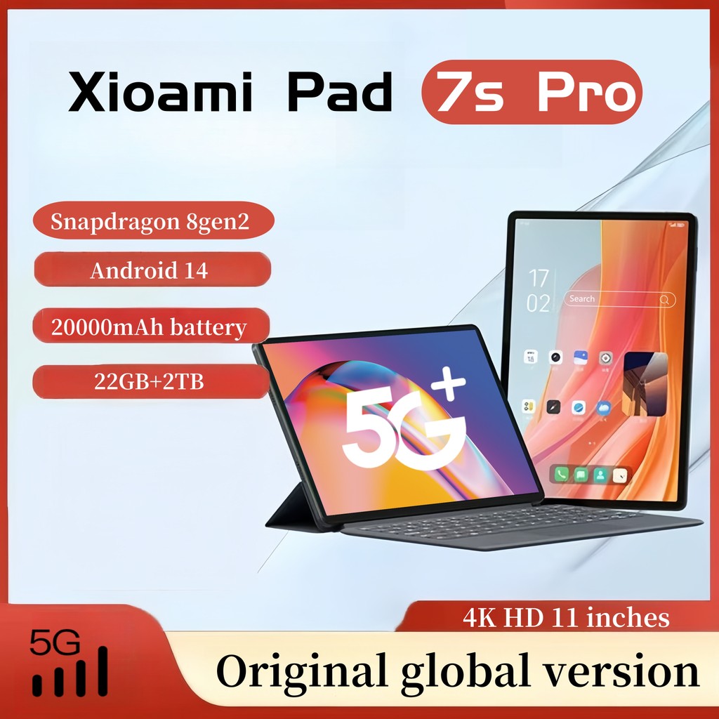

2025 New Original Global Edition Tablet Pc Pad 7S Pro Snapdragon 8Gen2 Android 14 Hd 4K 22Gb+2Tb 5G