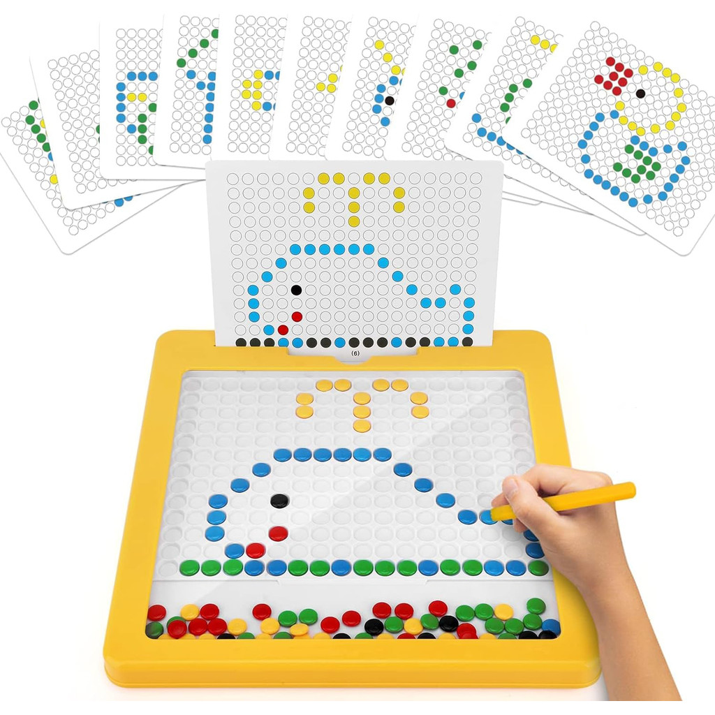 

Magnetic Drawing Board For Toddlers Magnet Beads And Pen Drawing Board Montessori Educational