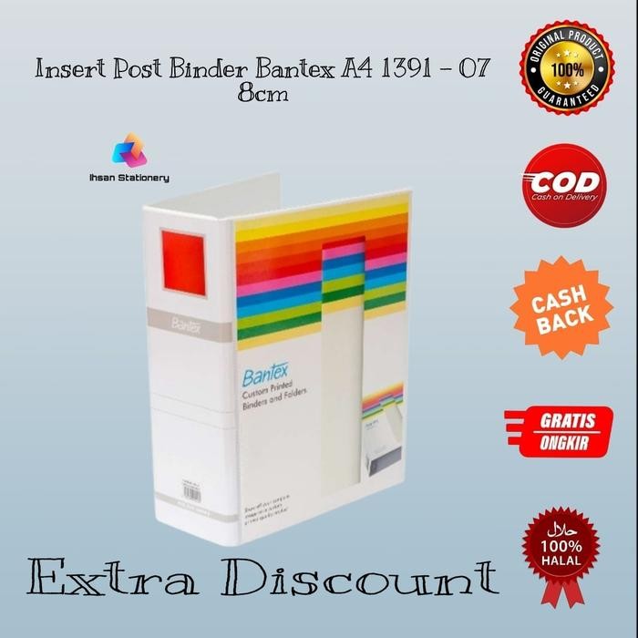 

BANTEX 1391/INSERT POST BINDER/INSERT PIPE BINDER A4 8 CM