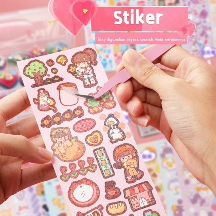 

ready stok cod1400pcs diy gantungan kunci akrilik set mainan cream guka set diy guka set stiker