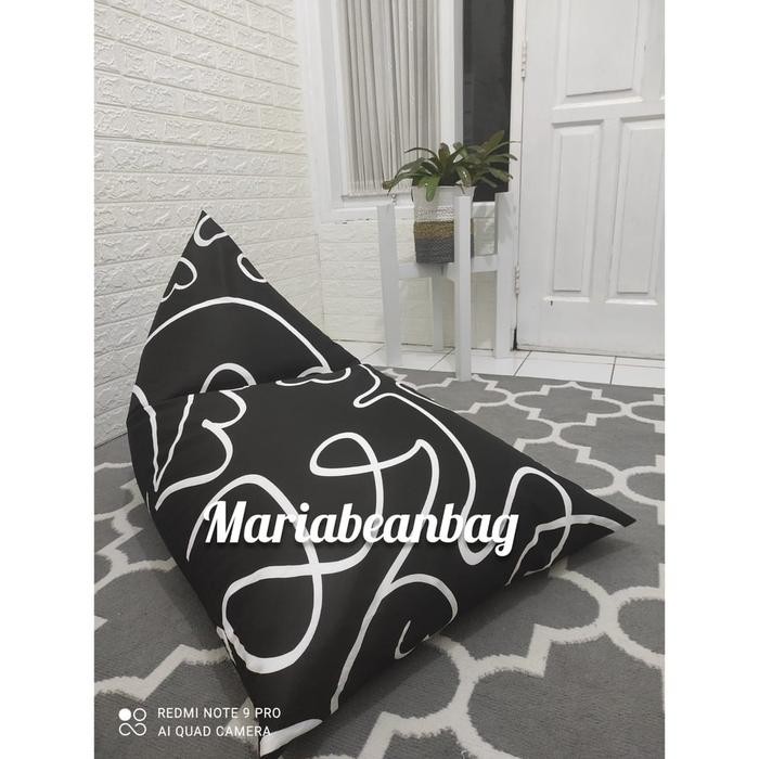 Bantal Cafe Bean Bag Jumbo Dewasa Segitiga Bantal Santai Bean Bag