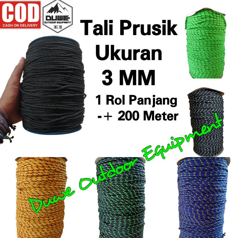 

TALI PRUSIK 3mm / FRUSIK 3 mm PANJANG 200 METER