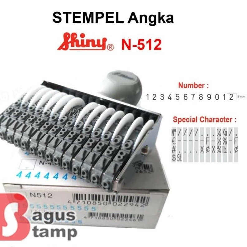 

pel Manual Angka 12 Dit 3mm 4mm 5mm Shiny N512 N412 N312
