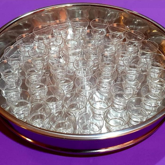 Nampan Perjamuan Kudus Tradisional 42 (Tatakan + Cawan 42 + Dus) murah