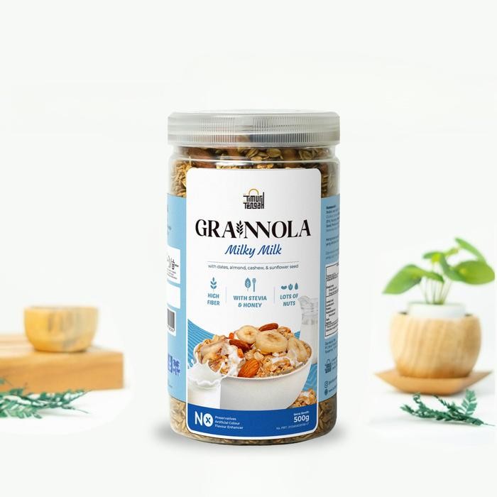 

Granola 500 gr Kemasan Toples Oat Sereal Grainnola Original Timur Tengah