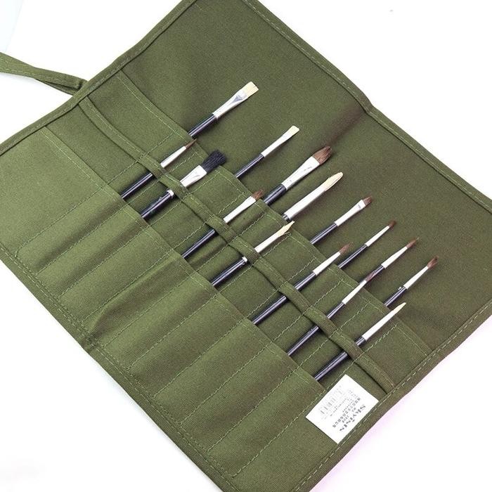 

ready stok skyists brush holder/tempat kuas roll up 22 holes (kuas tidak termasuk original