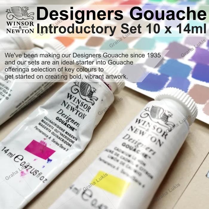 

ready stok winsor & newton designers gouache - introductory set original