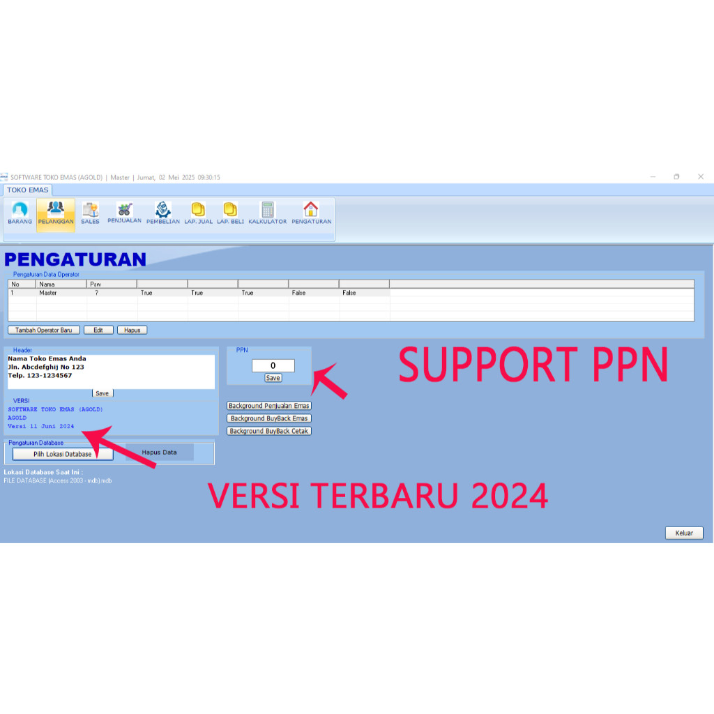 SOFTWARE APLIKASI TOKO EMAS (AGOLD) TERBARU 2024