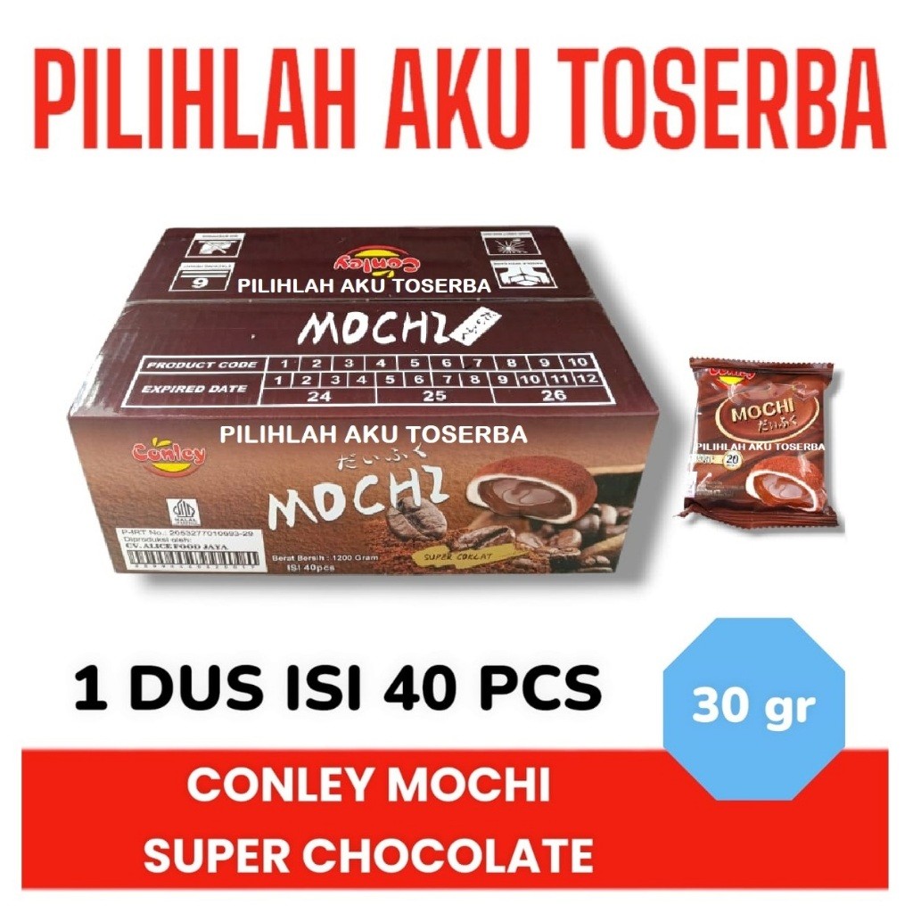 

Conley MOCHI Rasa SUPER CHOCOLATE / COKLAT - ( 1 DUS )