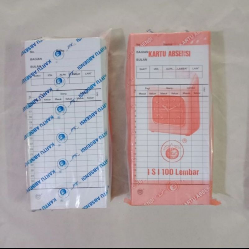 

Kartu absen amano/kartu absensi ceklok apel ( 1pak/100lbr )
