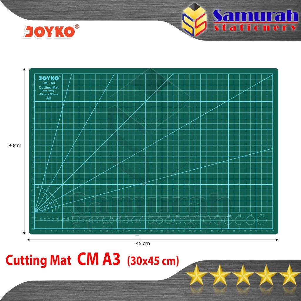 

Cutting Mat Joyko Ukuran A3 / Alas Cuting Potong Kertas / Tatakan Cutter Hijau CM-A3 Besar