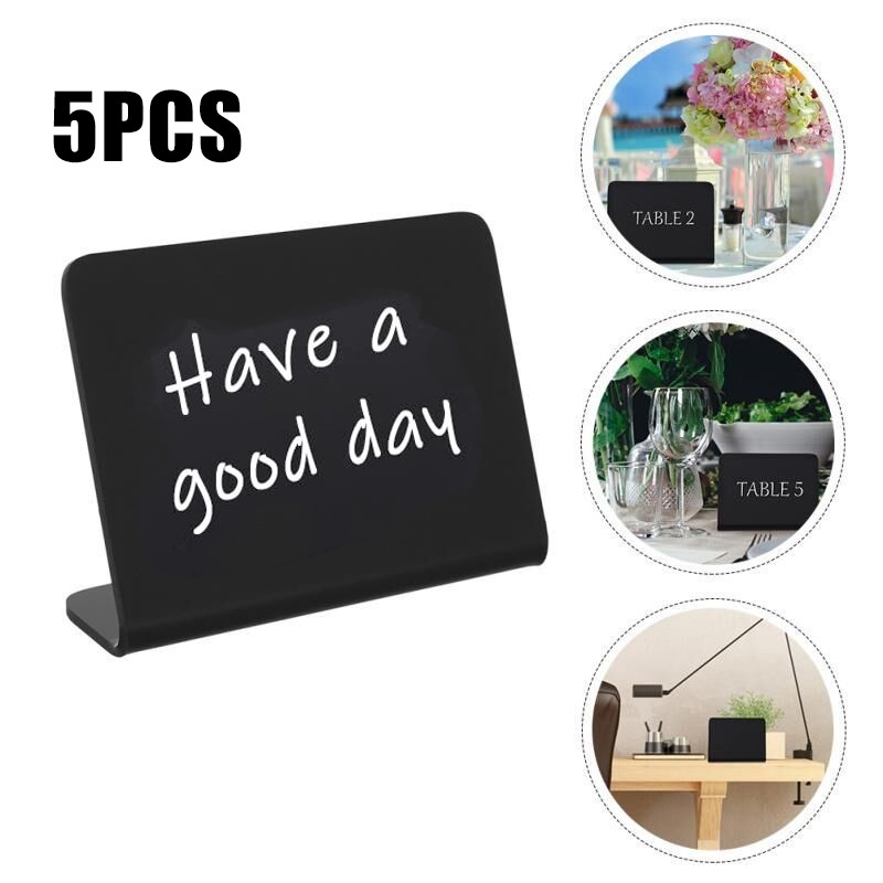 5Pcs Papan Kapur Menu Cafe/Papan Tulis Kapur Food Buffet Mini/Papan Tulis Kapur Mini/Mini/Acrylic