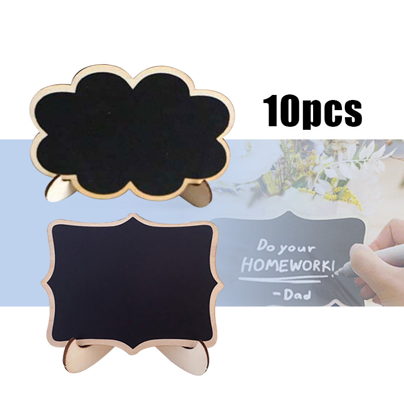10pcs Papan Tulis Kapur Kecil Papan Kapur Menu Cafe Blackboard Mini Kayu Papan Reserved Papan Tulis
