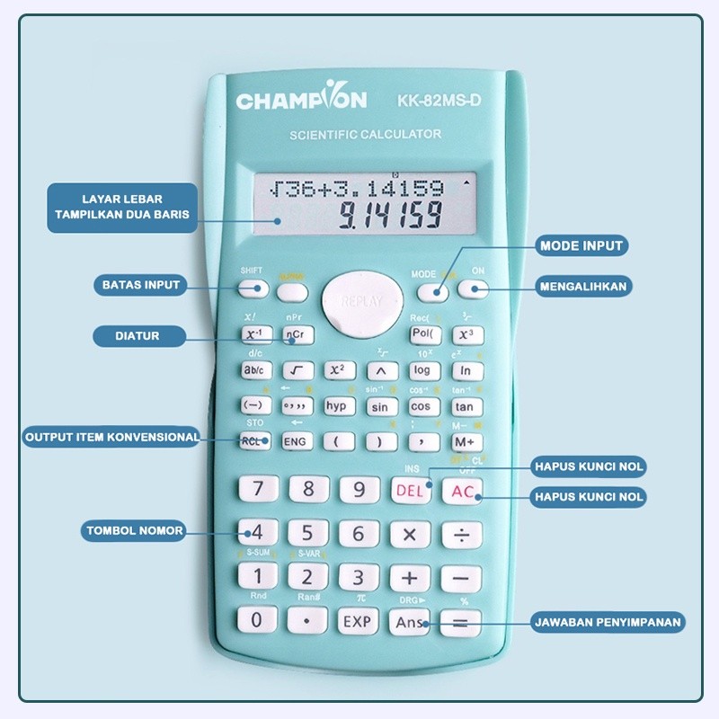 

Kalkulator Scientific Ilmiah 240 5 Warna Calculator Ujian Sin Cos Tan Function 240 - Qiqi Treasure
