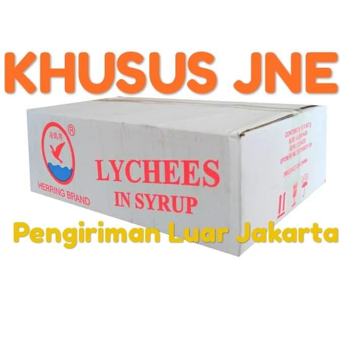 

NewZbgt- Leci Kaleng / Lychee Kaleng / Lychees Merk Herring Brand 1 Lusin