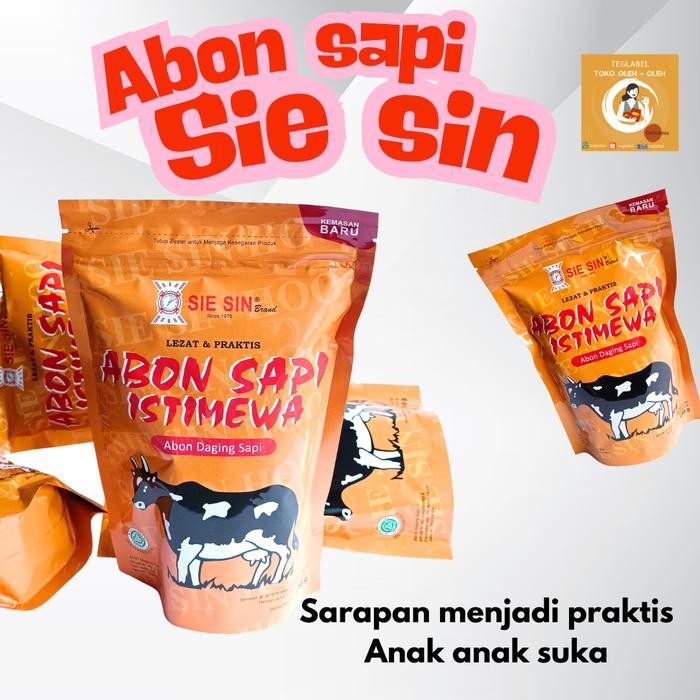 

NewZbgt- Abon Sapi Sie Sin 250g Istimewa Abon Sapi Spesial Rasa Ori polos