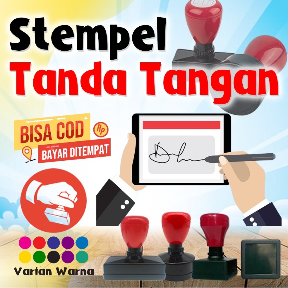 

STEMPEL OTOMATIS TANDA TANGAN / PARAF 1 WARNA