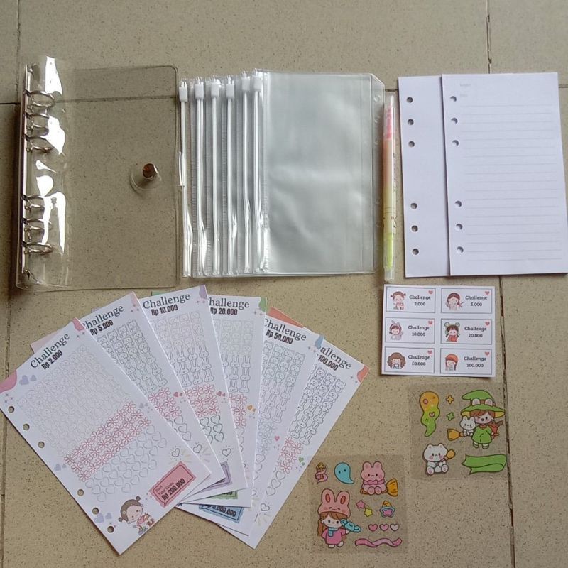 

Paket Saving Challenge Menabung Binder A6