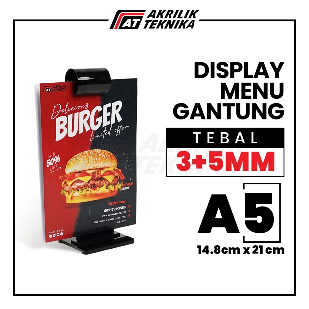 

Display Menu Akrilik Gantungan Resto - A5
