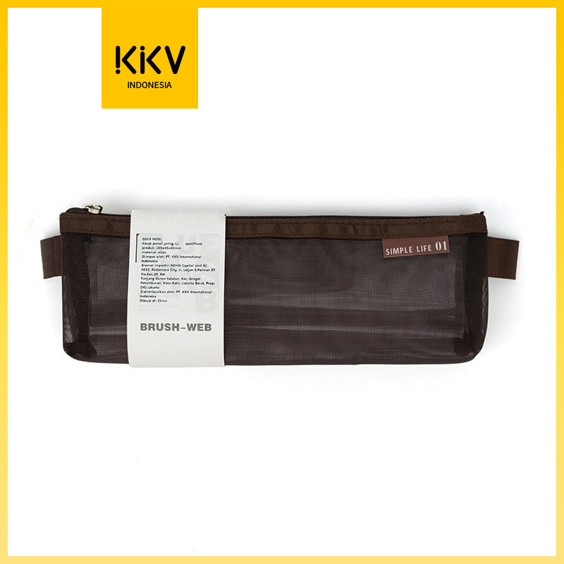 

KKV - Gimen Mesh Zipper Pencil Case Pouch Pensil Tempat Alat Tulis Kotak Pensil Jaring
