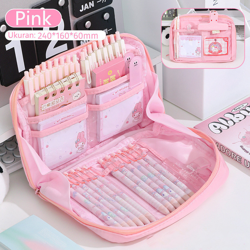 

Tempat pensil berkapasitas besar / kotak alat tulis anak yang indah / tas penyimpanan kosmetik anak