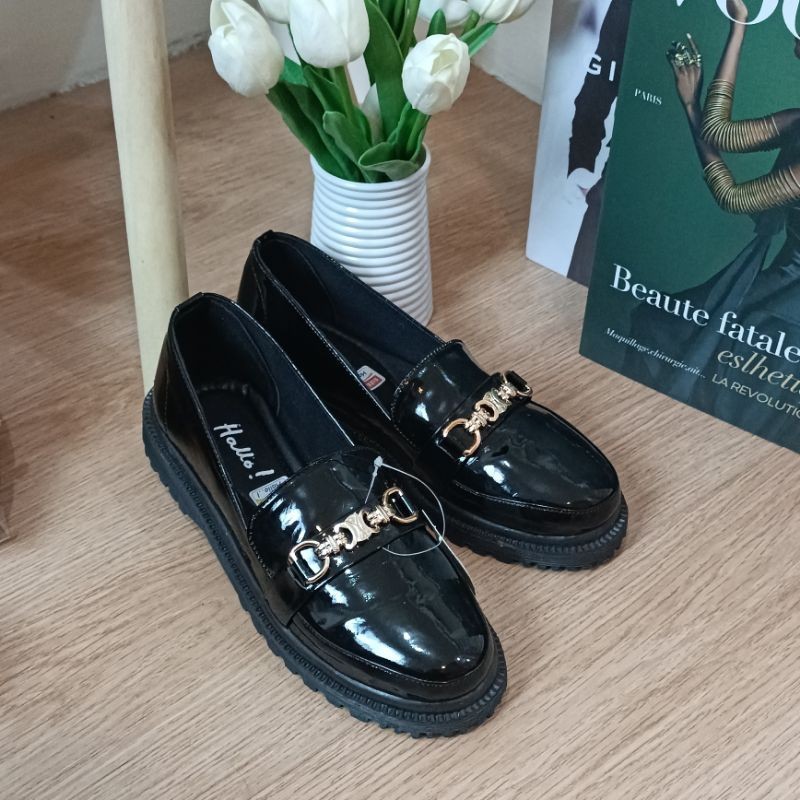 Discount Hello Sepatu Wanita Docmart Paskib Polos Sepatu Boots Wanita Korea Hak Casual Sepatu