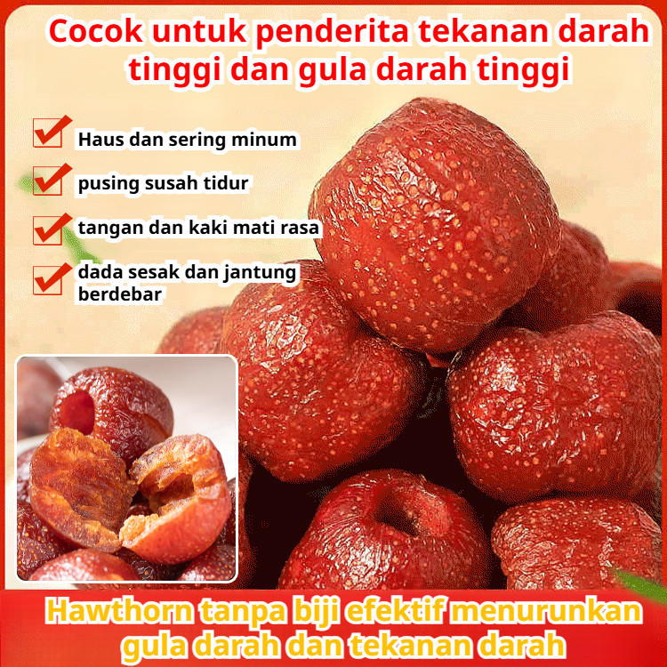 COD+Pengiriman 24 jam250g Hawthorn Manisan Cemilan/Delicious Nonnuclear Hollow Hawthorn Dried Fruit