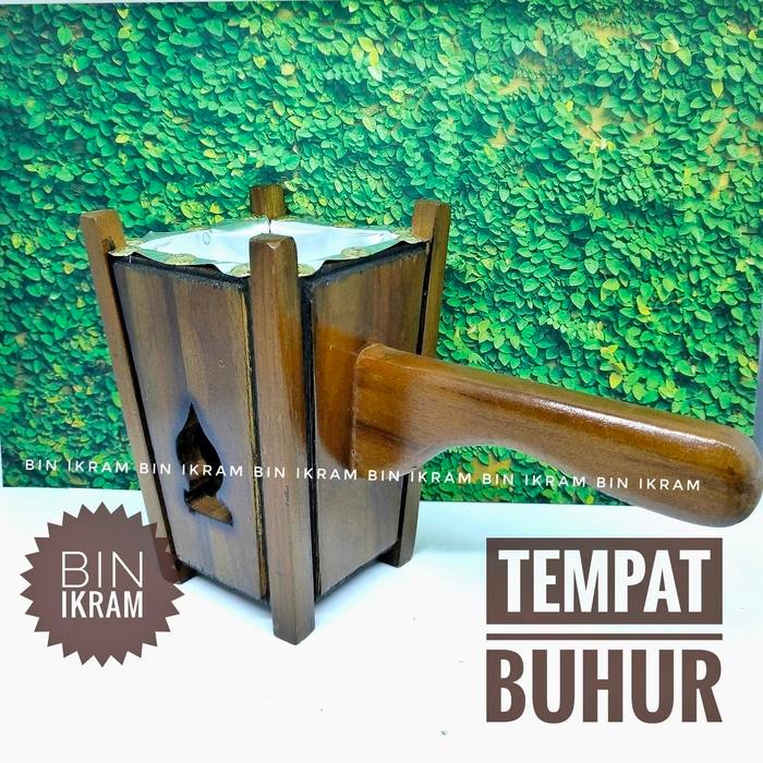 PREMIUM Tempat Bakar Buhur Wadah Bukhur Dupa Kayu Jati