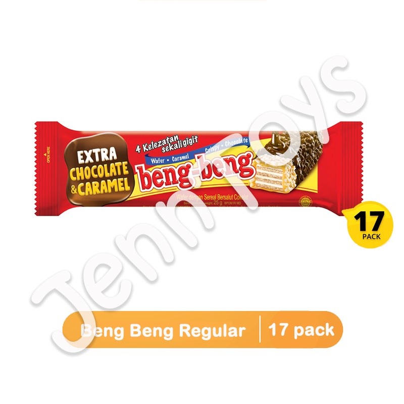 

Sajiandapur Jenntoys - Makanan Snack Wafer Coklat Mayora Beng Beng Extra Chocolate & Caramel Crispy