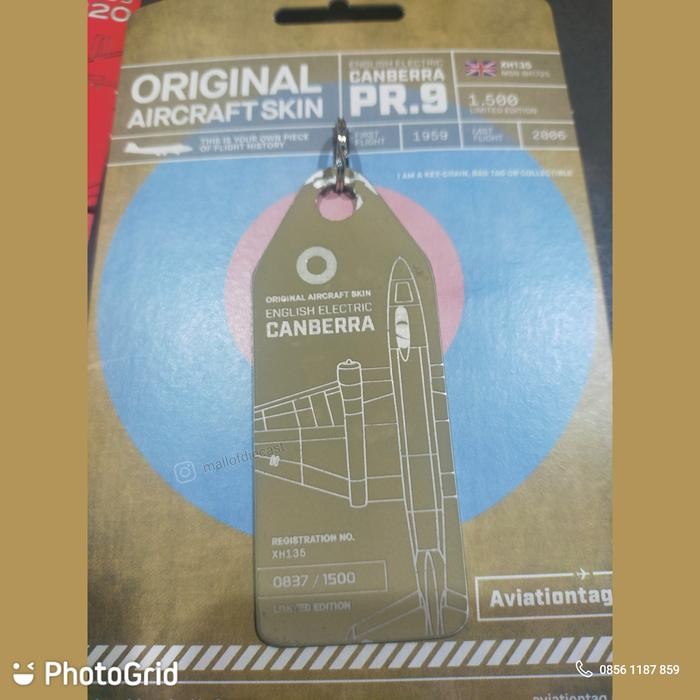 Aviation Tag English Electric Canberra PR.9