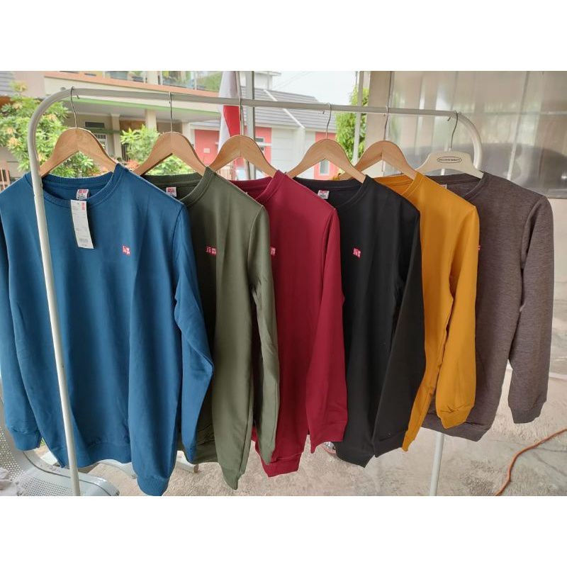 TERMURAH SWEATER UNIQLO UNISEX PRIA/WANITA LOGO BORDIR ORIGINAL BRAND PART 2