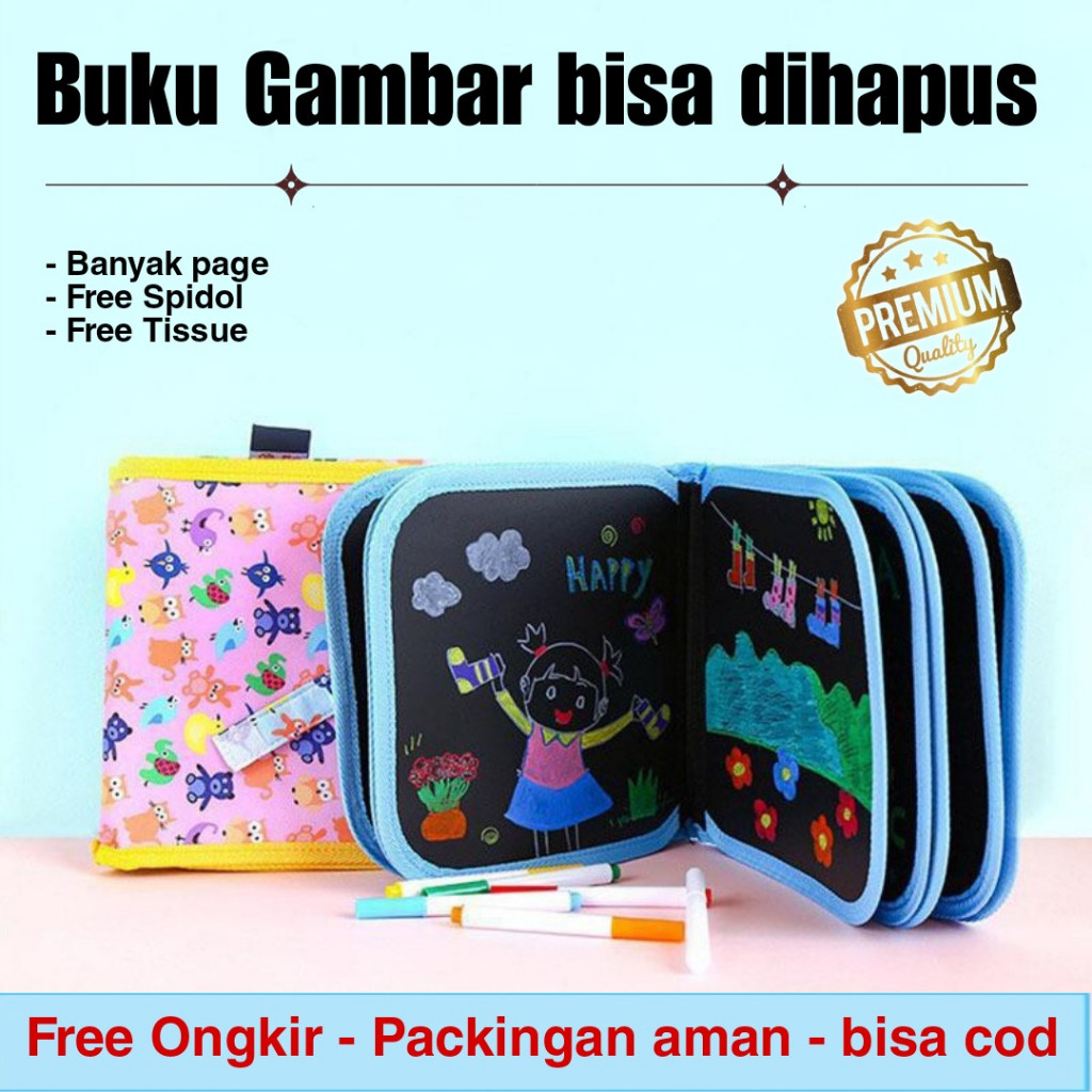 

Buku Gambar Portable/ Buku Gambar Ajaib Anak Bisa Dihapus
