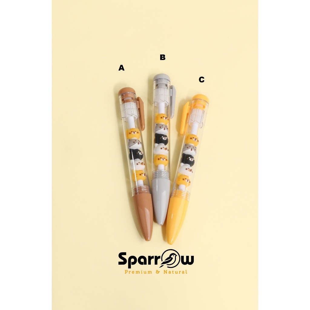 

UM1 SPARROW Pen Silikon / Silicone Pen / Pen Karakter Lucu Cantik CATS DIARY (8068)
