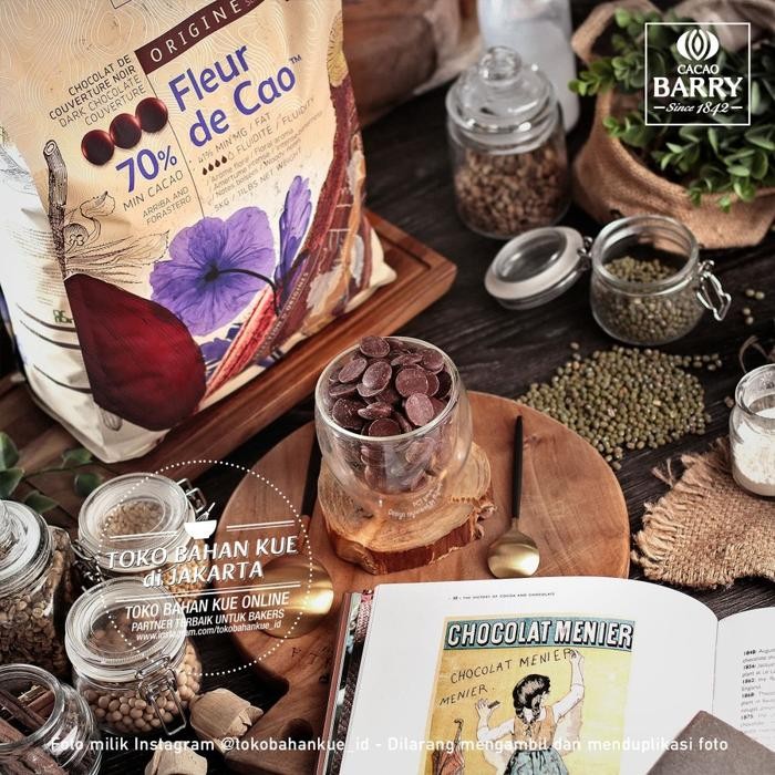 

Cacao Barry Callebaut Fleur De Cao 500gr 70% Dark Chocolate Couverture