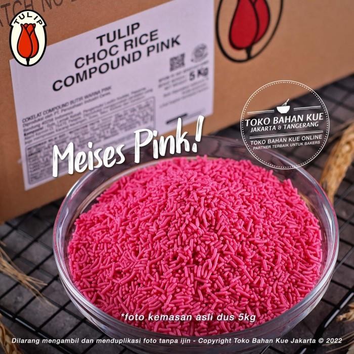 

Tulip Chocorice PINK 1kg Meises Warna MERAH MUDA Meses Chocolate Ceres
