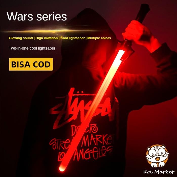 PROMO 80 Cm RGB Lightsaber Pedang Laser Mainan Star Wars Lightsaber Anak-anak Huruf Suara Pedang