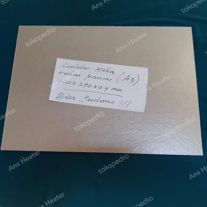 Isolator mika tahan panas 420 x 297 x 0.4 mm ukuran A3