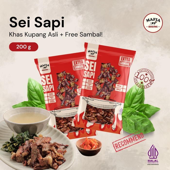 

Sei Sapi / Daging Sapi Asap Low Fat Frozen Food 200Gr