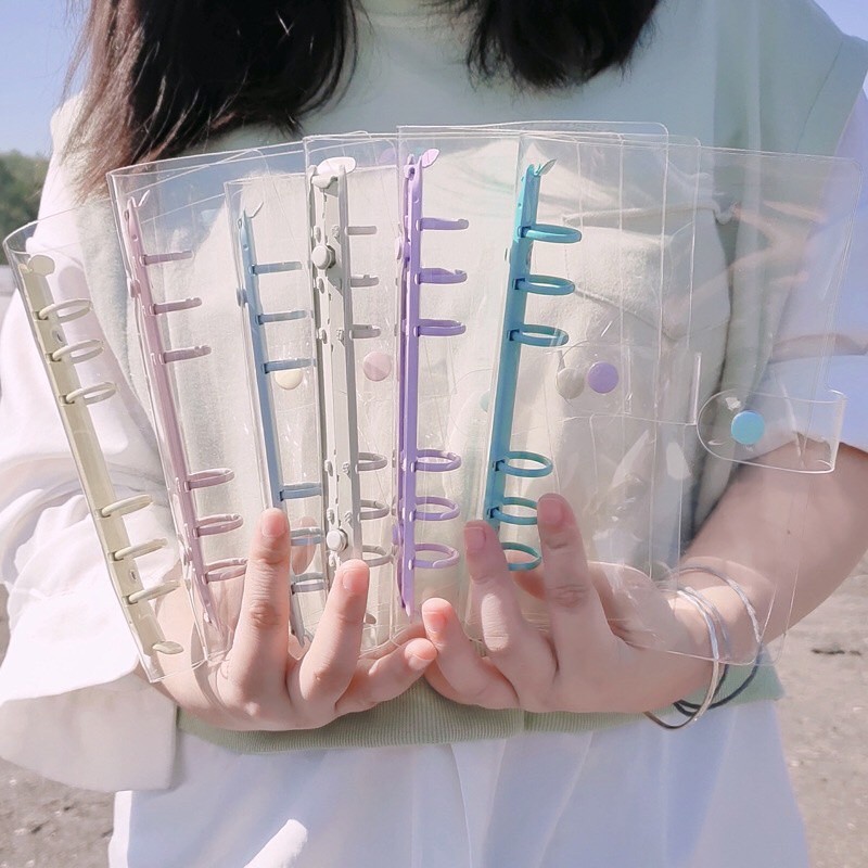 

Binder A5 A6 Transparan Premium 6 Ring Besi Warna