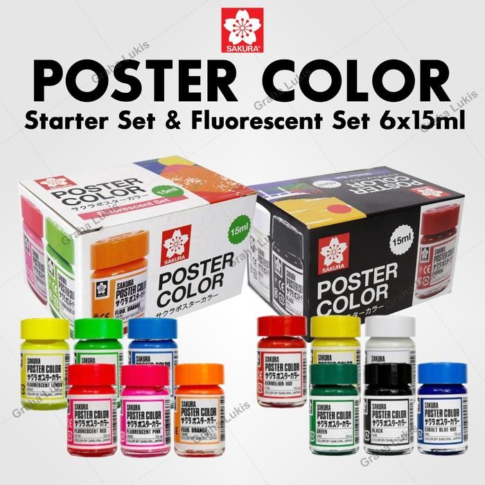 

TERLARIS Sakura Poster Colors - Starter / Fluorescent Set 6x15ml